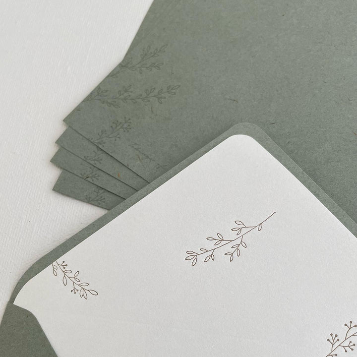 Hutte paper works / Letterpress Leter Set -wild flower/angelica/leaves
