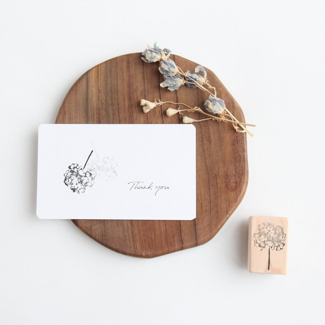 always smile... / Rubber stamp -Hydrangea S