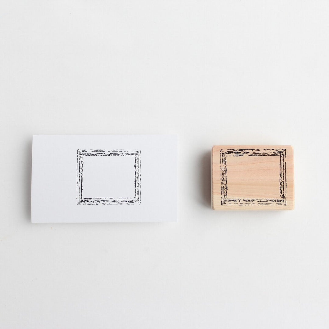 always smile... / Rubber stamp -Antique frame