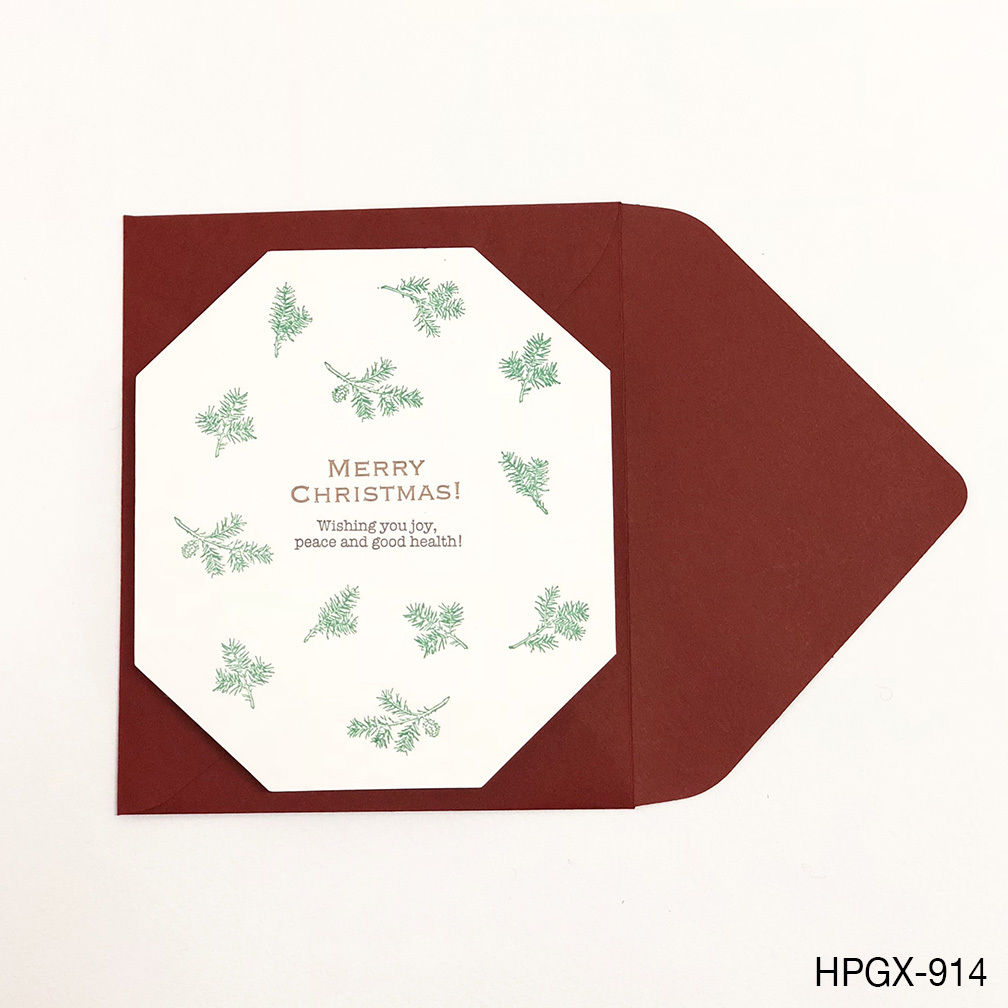 Hutte paper works / Christmas Card -Wreath/Wreath2/Christmas tree/Fir Tree Leaves