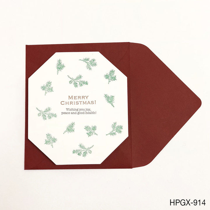 Hutte paper works / Christmas Card -Wreath/Wreath2/Christmas tree/Fir Tree Leaves