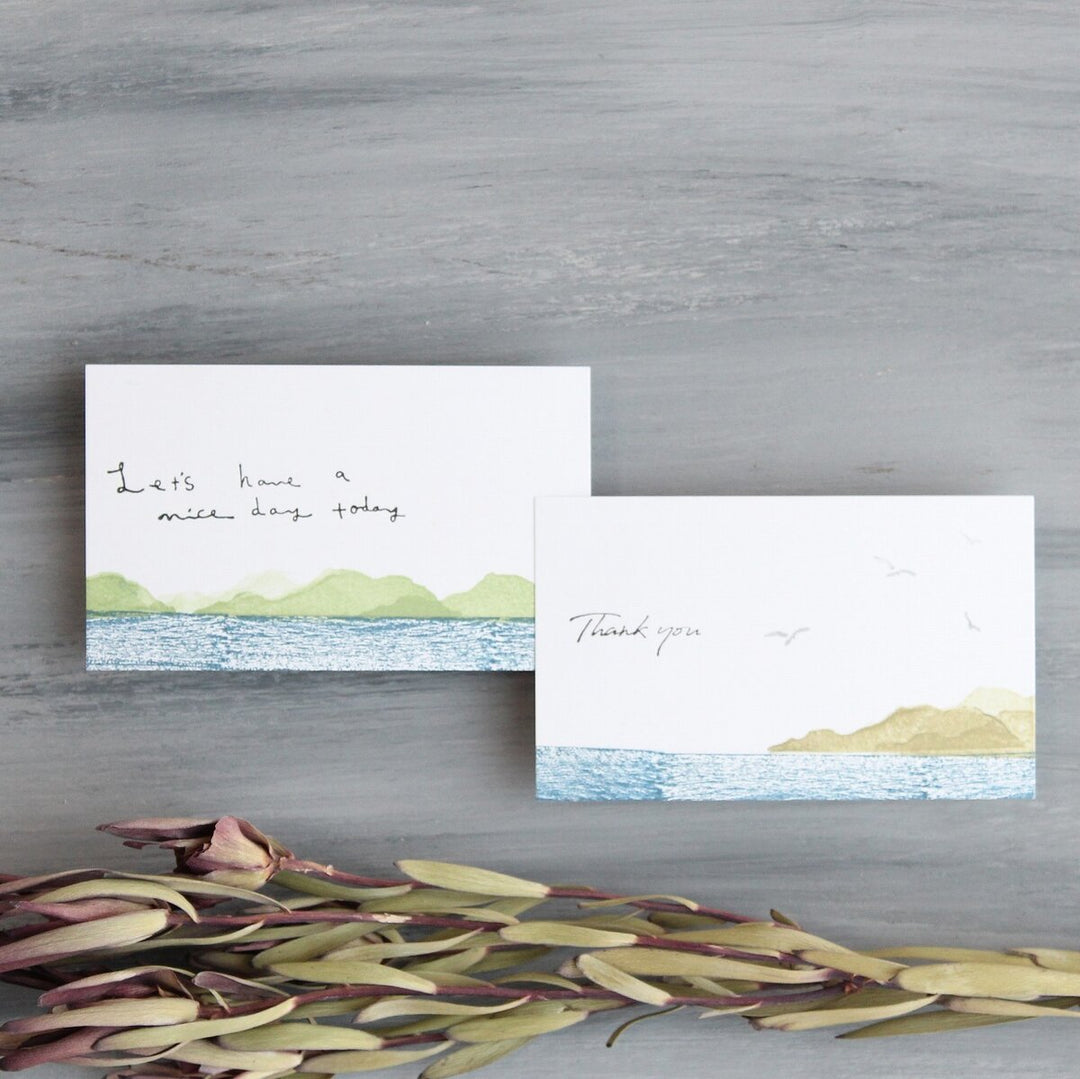 always smile... / Rubber Stamp -Mountain