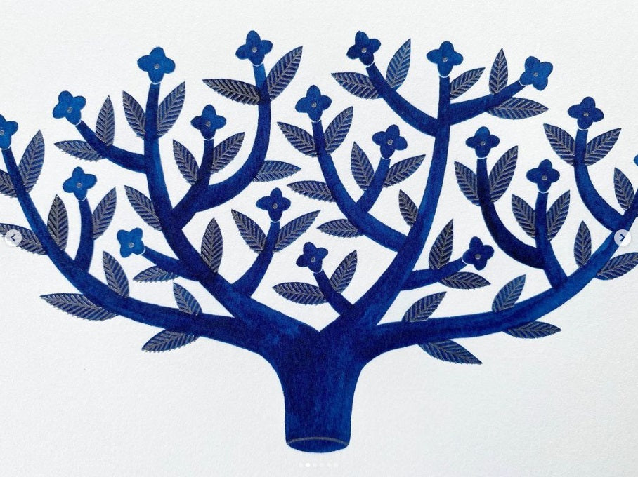 Letterpress card -hanasakuki to_pa18