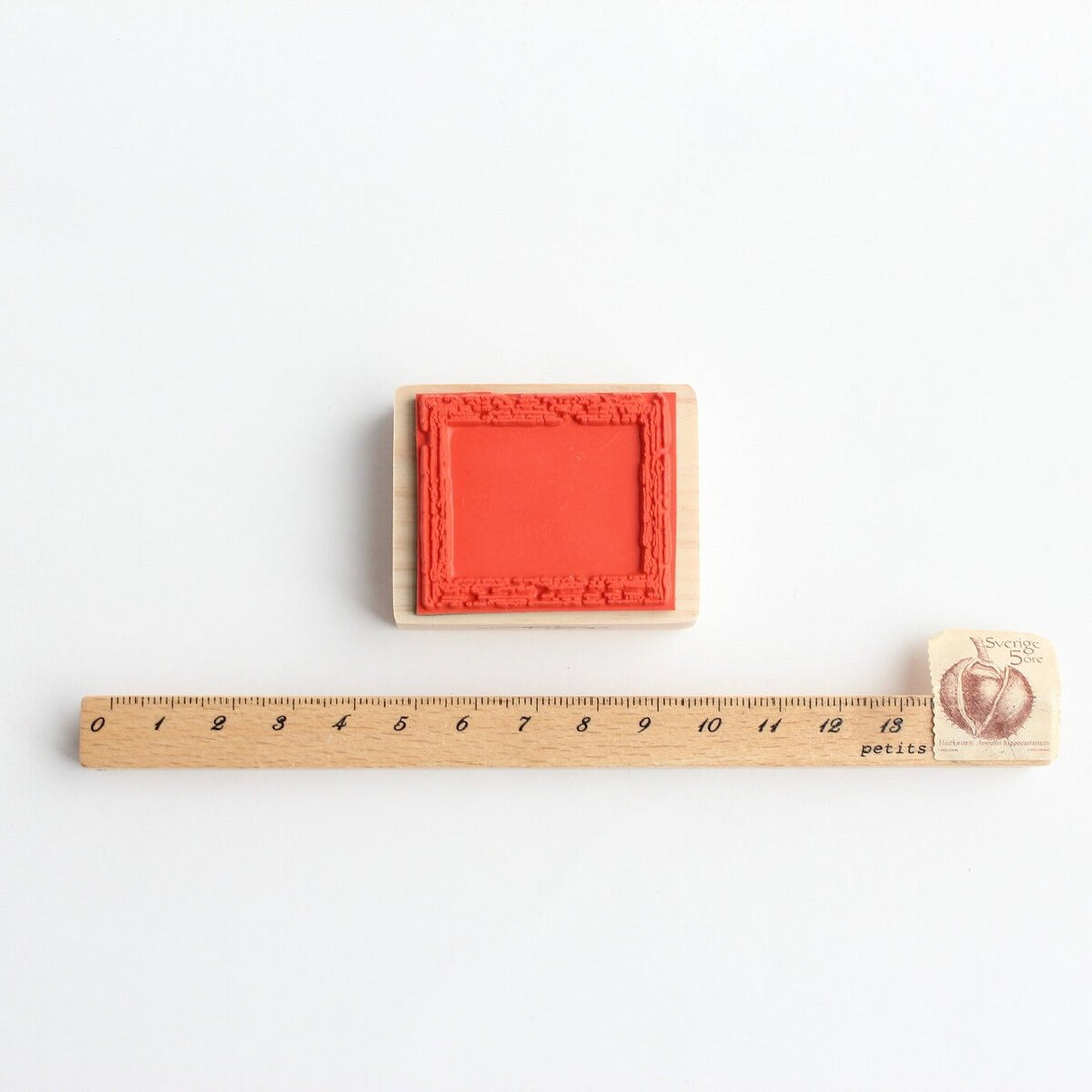 always smile... / Rubber stamp -Antique frame