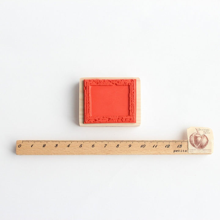 always smile... / Rubber stamp -Antique frame
