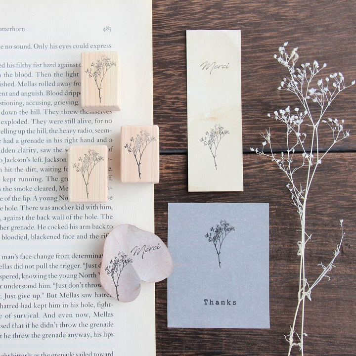 always smile... / Rubber Stamp -Haze of florets S