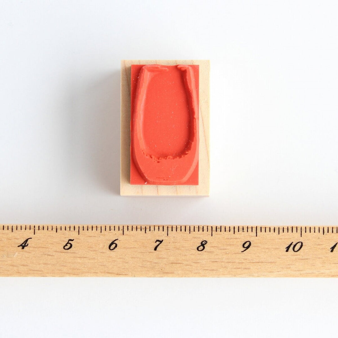 always smile... / Rubber Stamp -Big vase