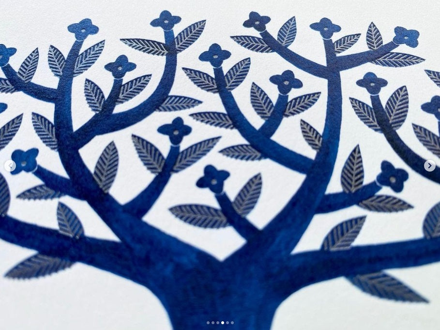 Letterpress card -hanasakuki to_pa18