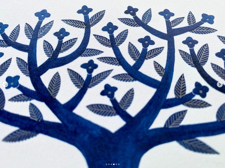 Letterpress card -hanasakuki to_pa18