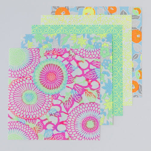 SHOGADO / Patterned Washi Paper (Origami) -Neon-2 29245