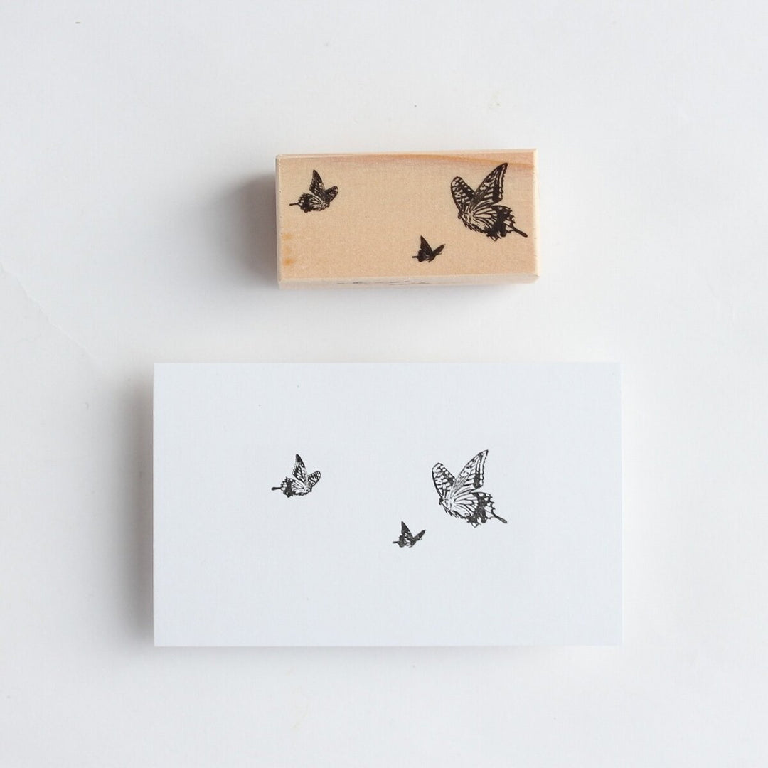 always smile... / Rubber Stamp -Butterfly