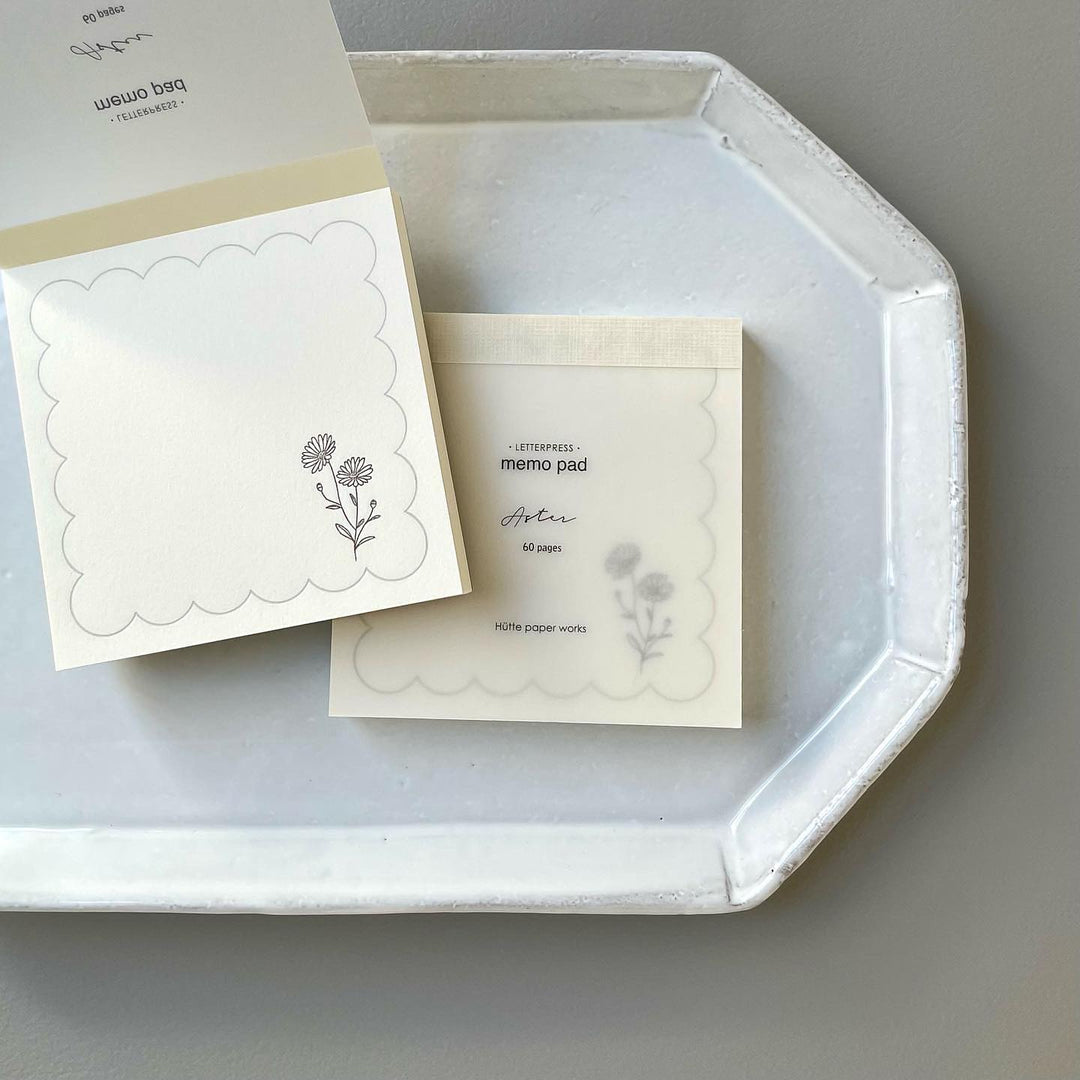 Hutte paper works / Memo Pad (square) -aster