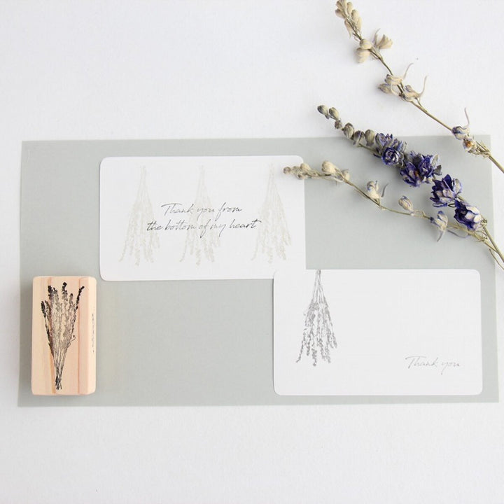 always smile... / Rubber stamp -Delphinium