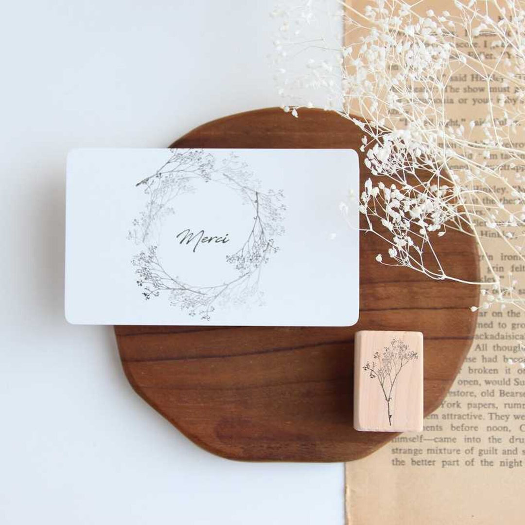 always smile... / Rubber Stamp -Haze of florets S