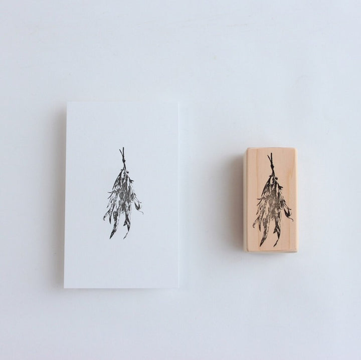 always smile... / Rubber stamp -Eucalyptus swag