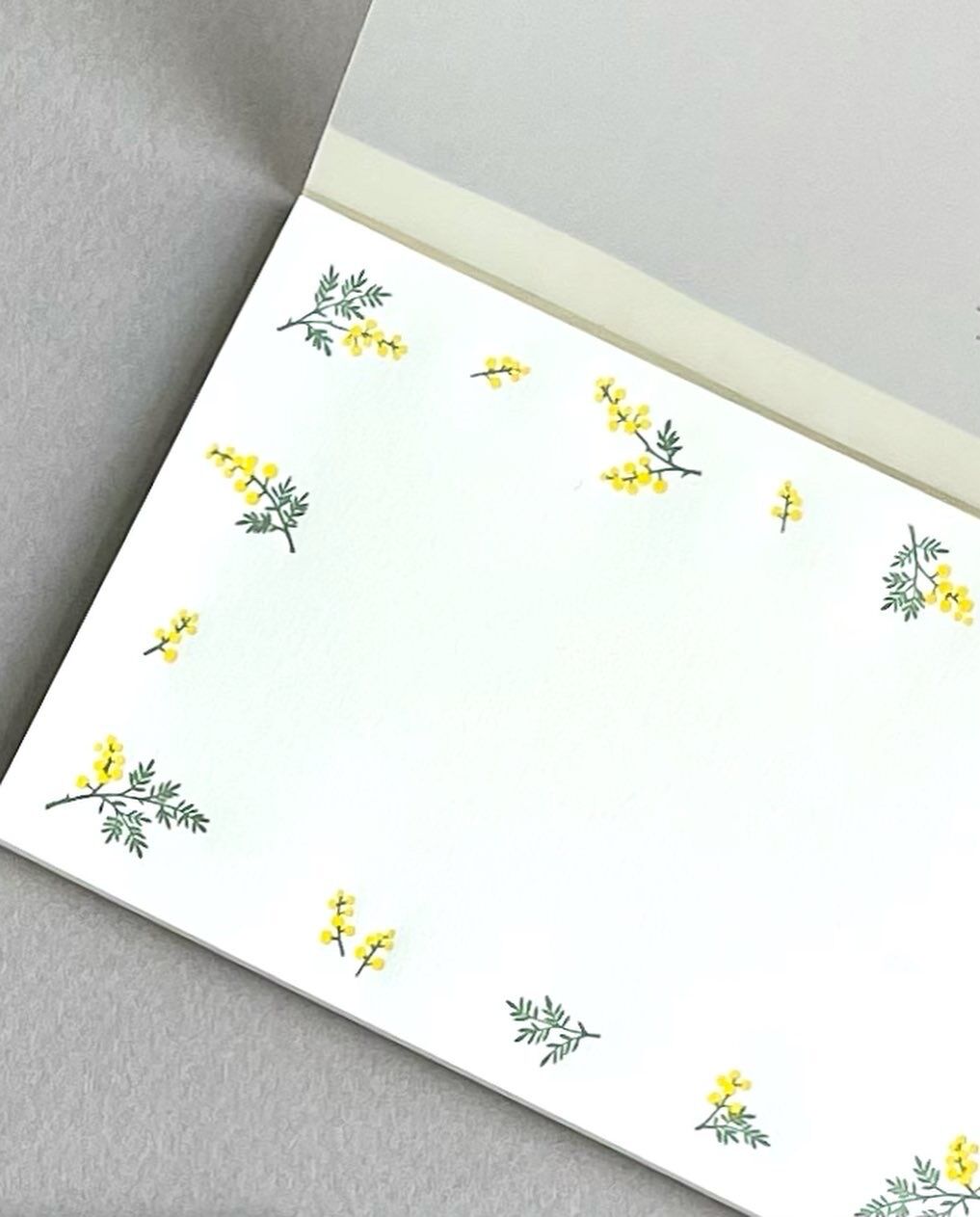 Hutte paper works / Letterpress Letter Pad -mimosa