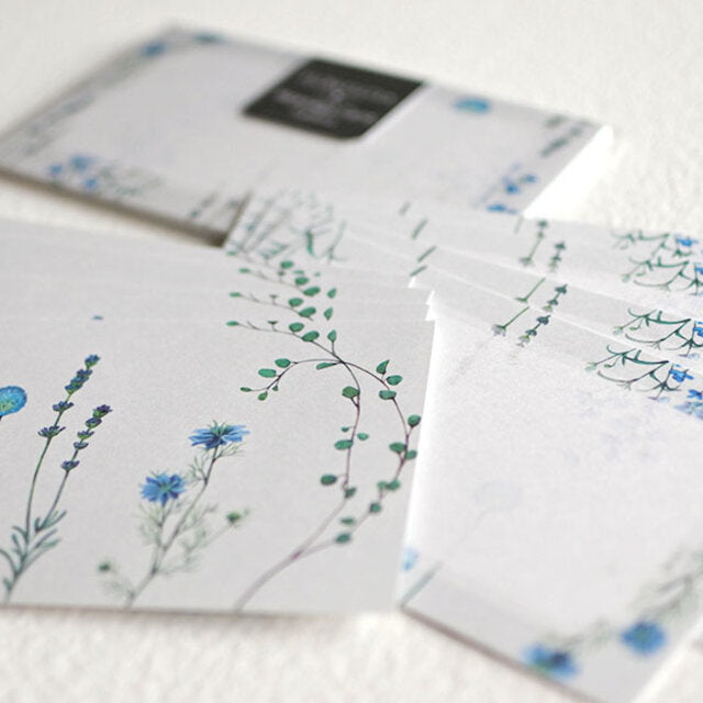 mocolier / Message Cards -Message Cards -Blue flowers