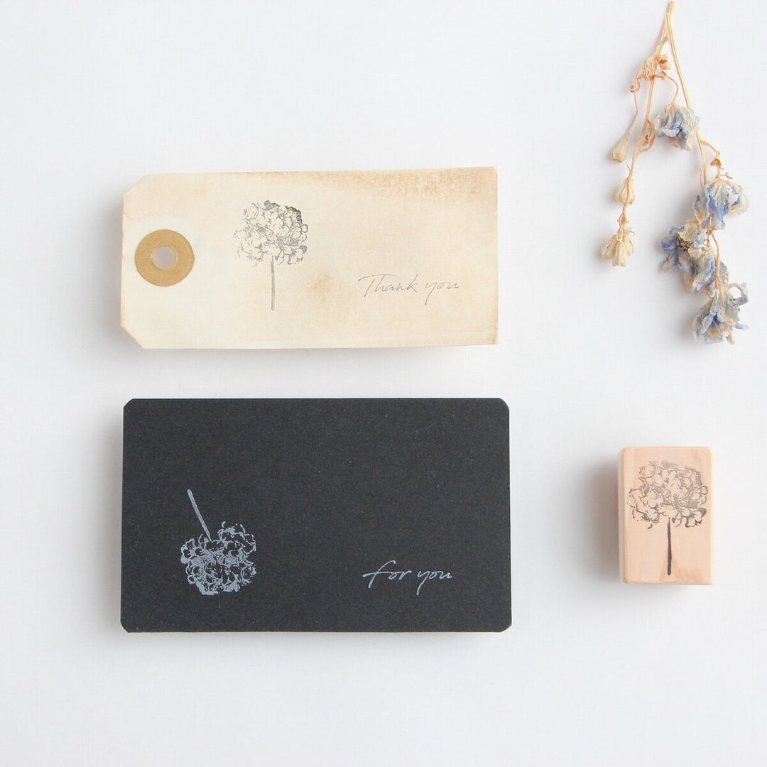 always smile... / Rubber stamp -Hydrangea S