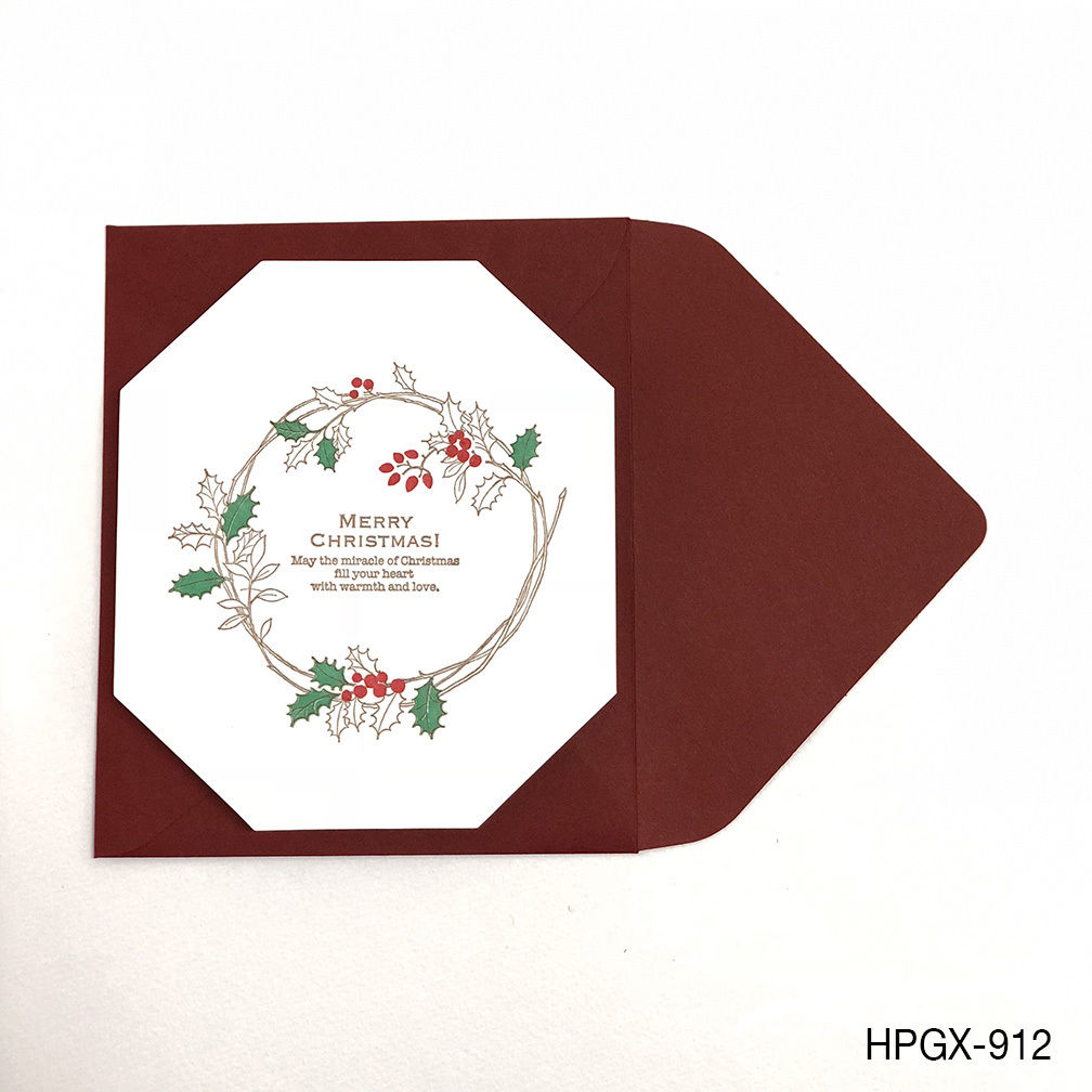 Hutte paper works / Christmas Card -Wreath/Wreath2/Christmas tree/Fir Tree Leaves