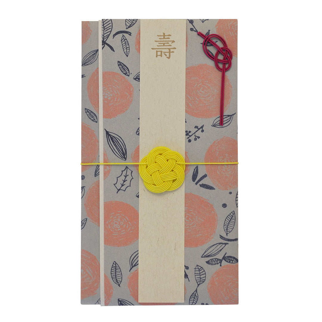 Celebratory Envelope -Orange Round Flowers