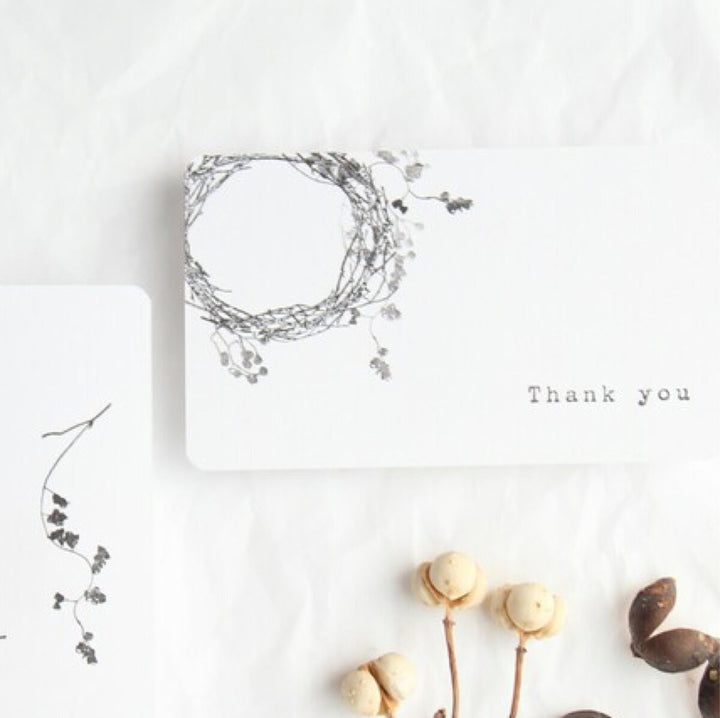 always smile... / Rubber stamp -Tree branch wreath