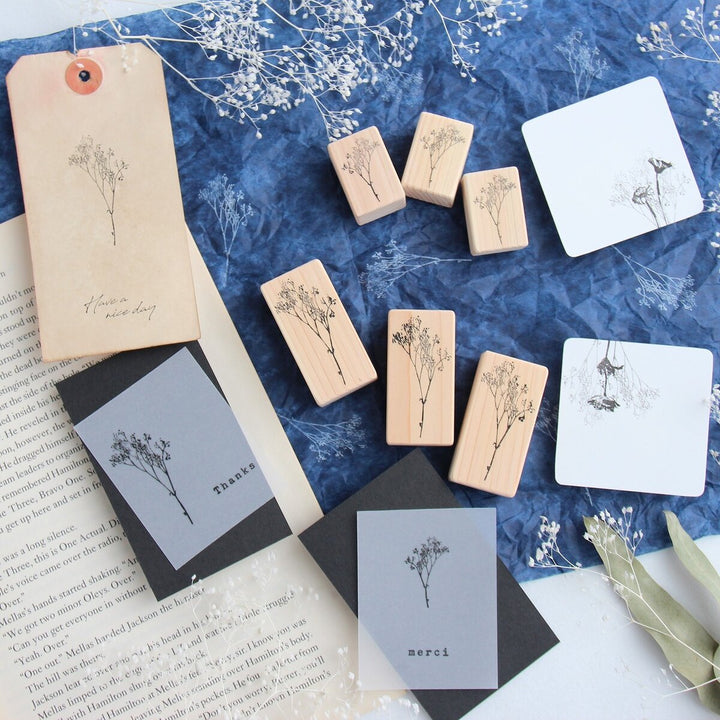 always smile... / Rubber Stamp -Haze of florets S