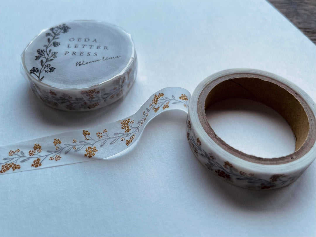 OEDA LETTERPRESS / Washi tape (Bloom line) Black/Red/Blue black/Yellow