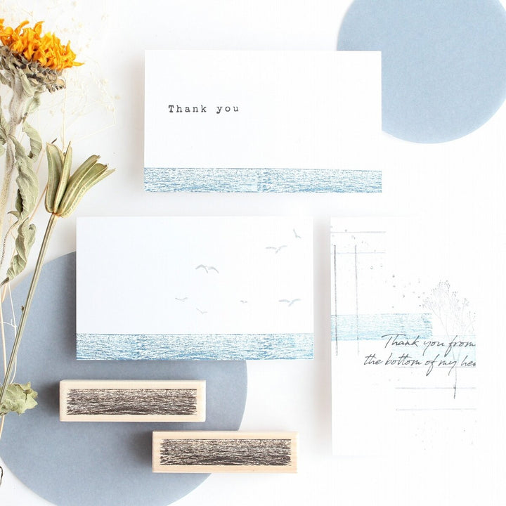 always smile... / Rubber Stamp -Water surface