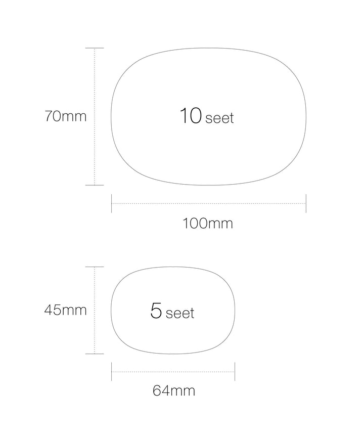 Letter Paper -Oval shaped Washi paper (10 Sheets + 5 Small Sheets)