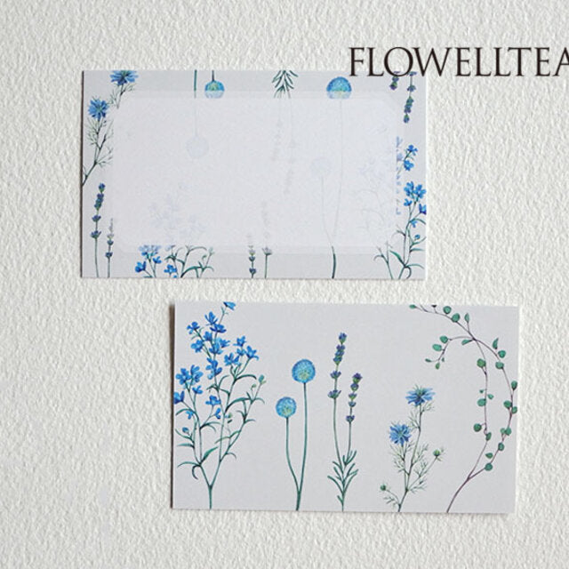 mocolier / Message Cards -Message Cards -Blue flowers