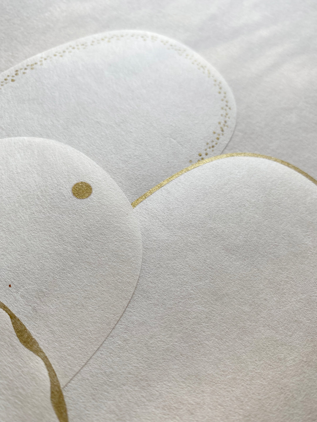 Letter Paper -Oval shaped Washi paper (5 Sheets)