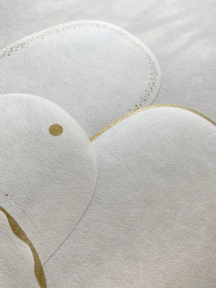 Letter Paper -Oval shaped Washi paper (5 Sheets)