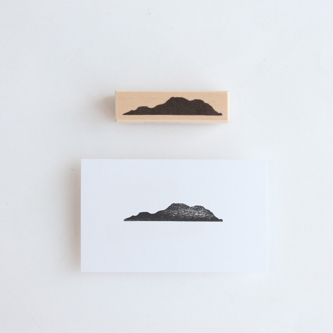 always smile... / Rubber Stamp -Mountain