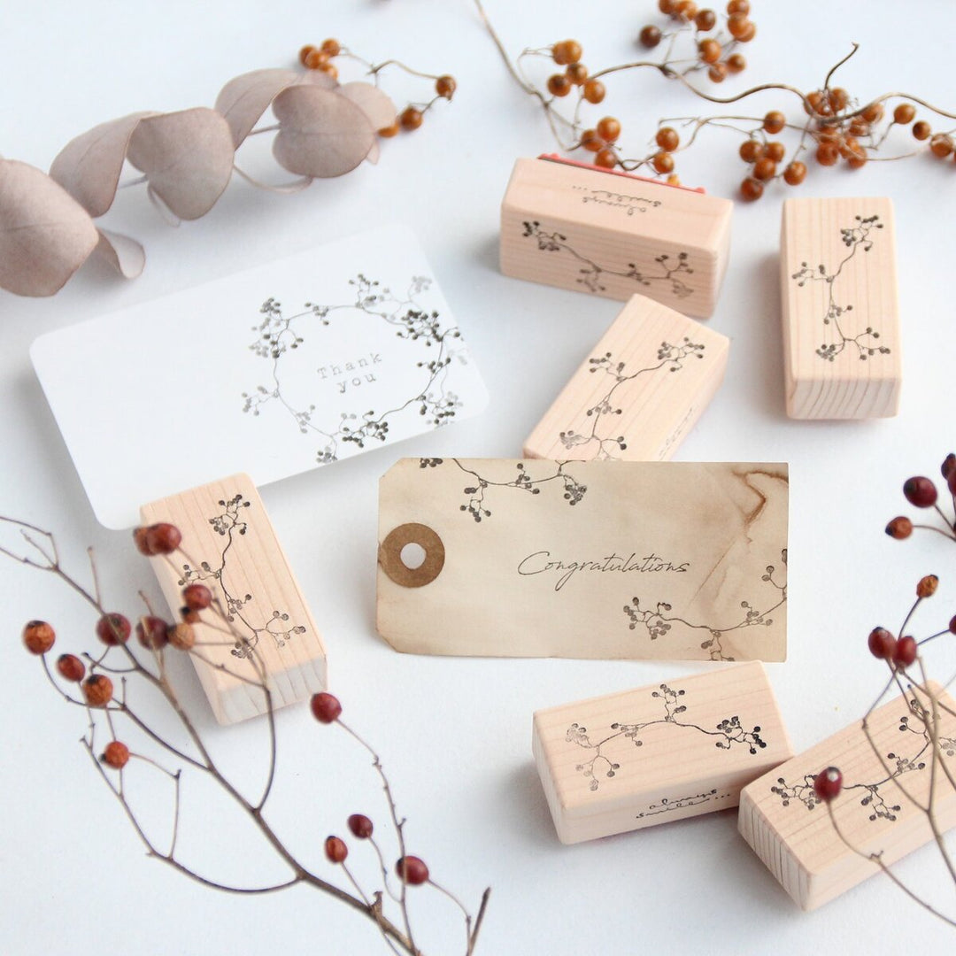 always smile... / Rubber stamp -Paederia foetida