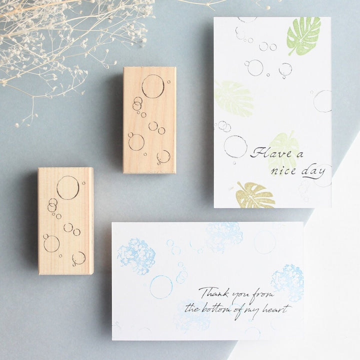 always smile... / Rubber Stamp -Soap bubbles