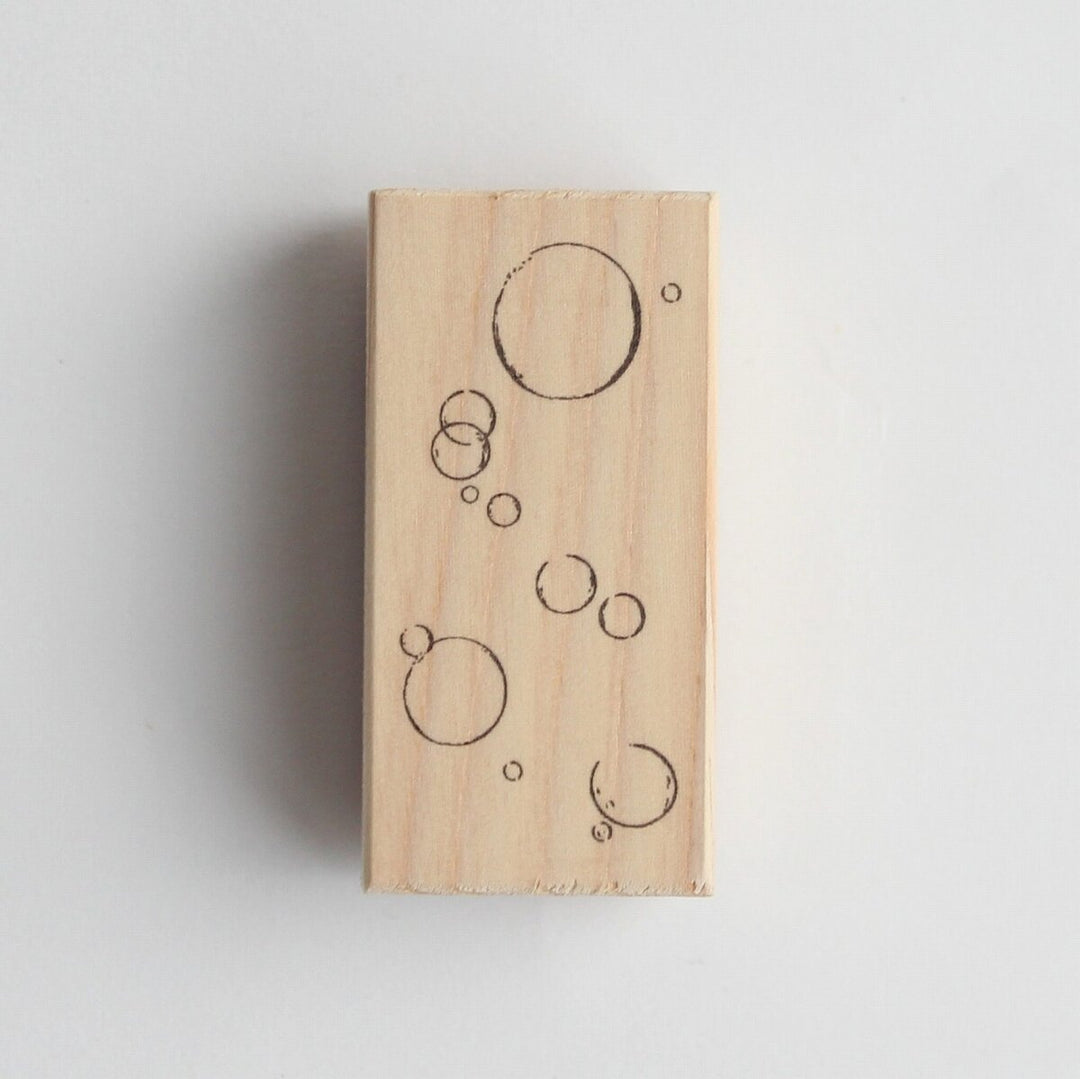 always smile... / Rubber Stamp -Soap bubbles