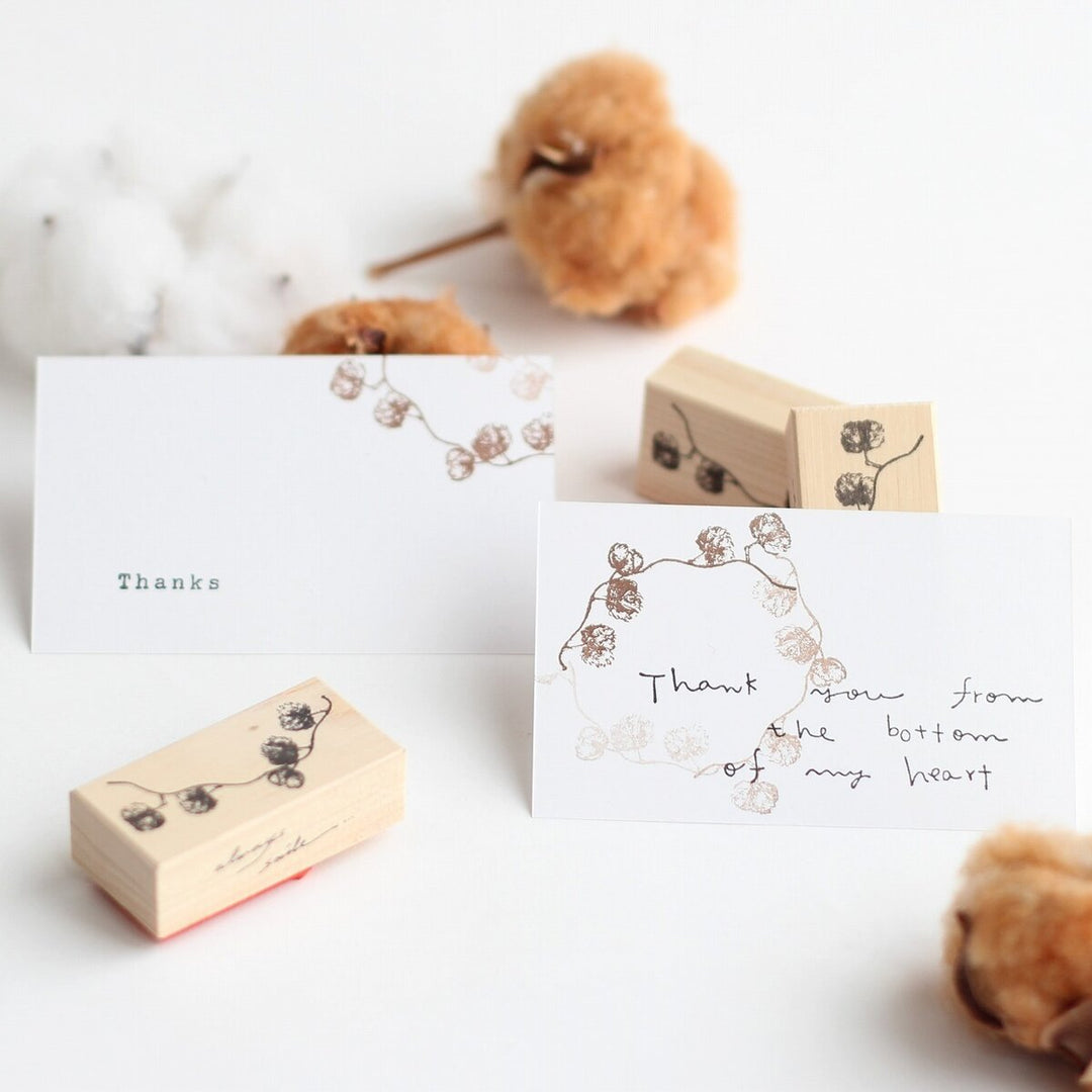 always smile... / Rubber Stamp -Cotton garland