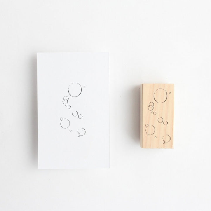 always smile... / Rubber Stamp -Soap bubbles