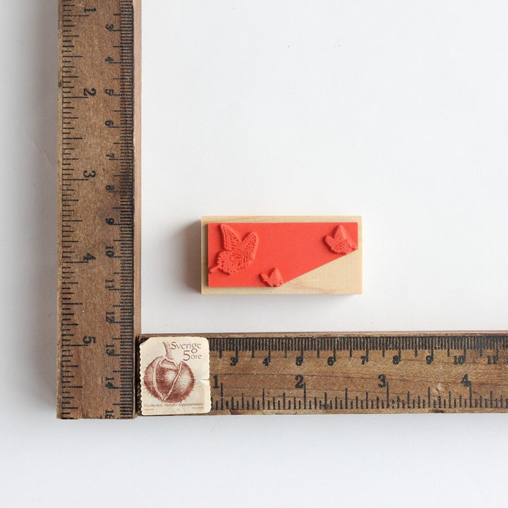 always smile... / Rubber Stamp -Butterfly