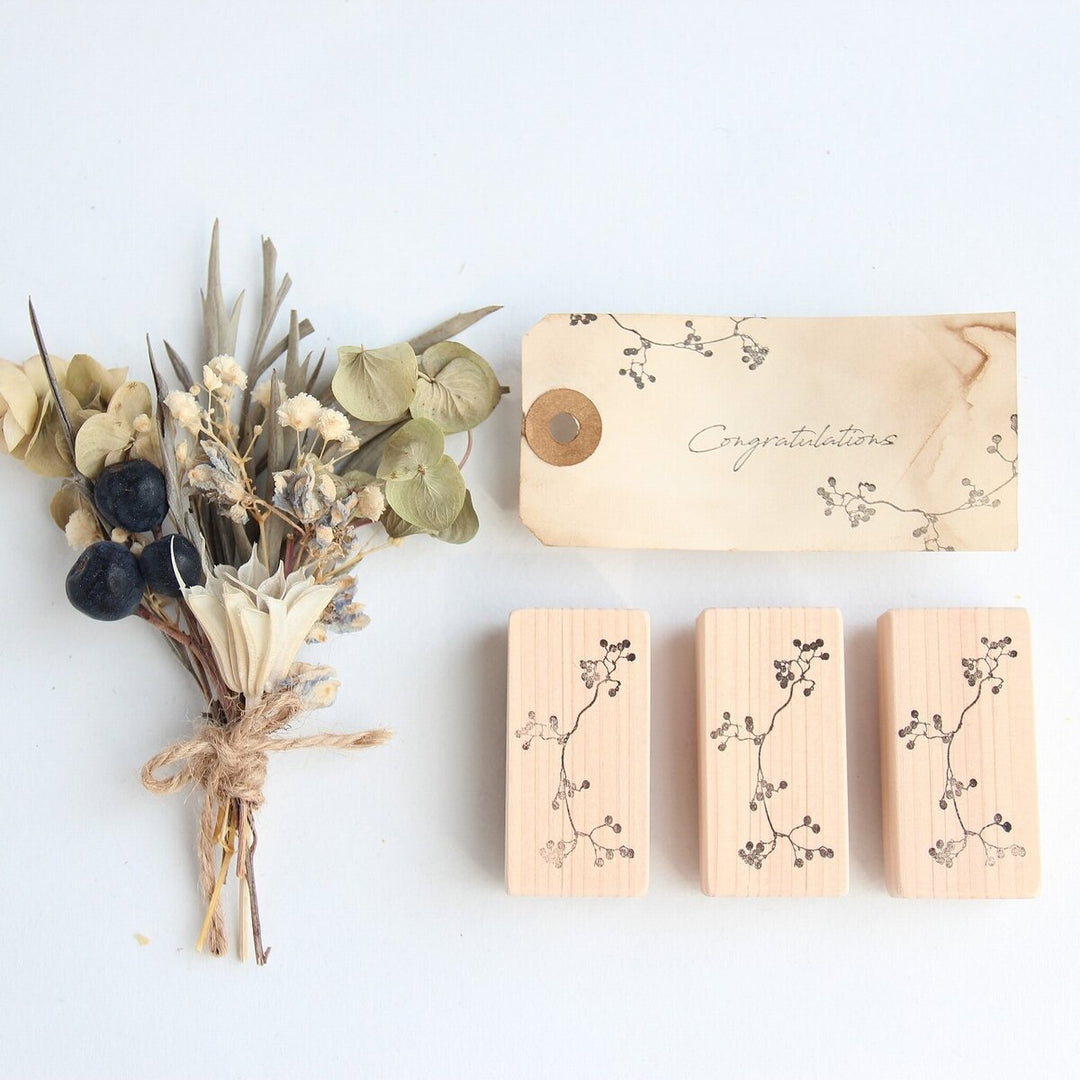 always smile... / Rubber stamp -Paederia foetida