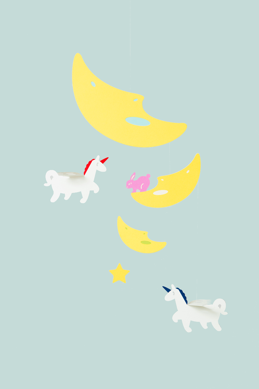 Paper Mobile -Around the moon-