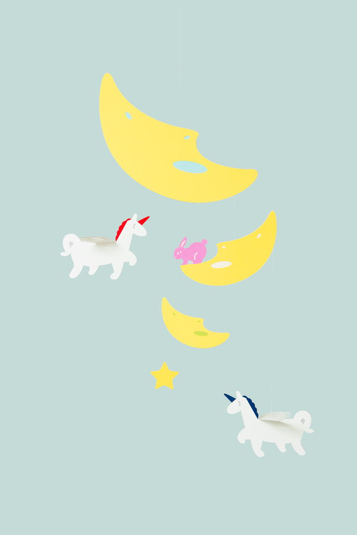 Paper Mobile -Around the moon-