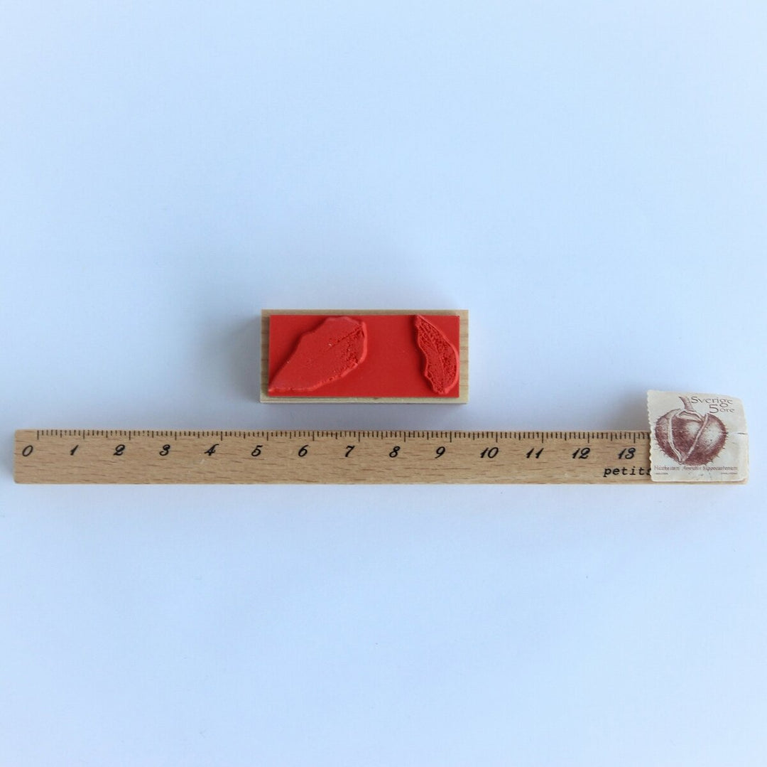 always smile... / Rubber Stamp -Fallen leaves