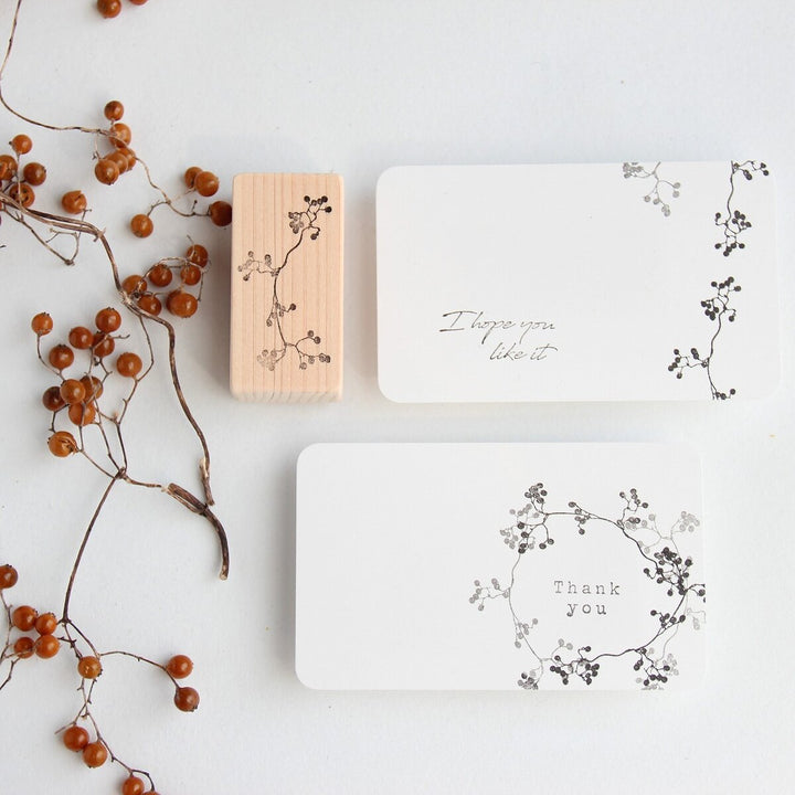 always smile... / Rubber stamp -Paederia foetida