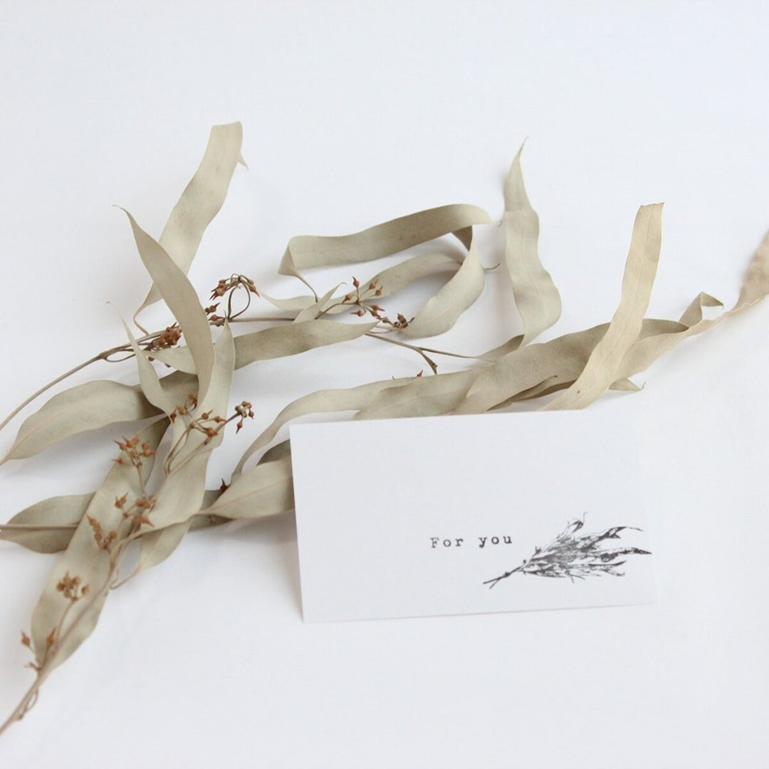 always smile... / Rubber stamp -Eucalyptus swag