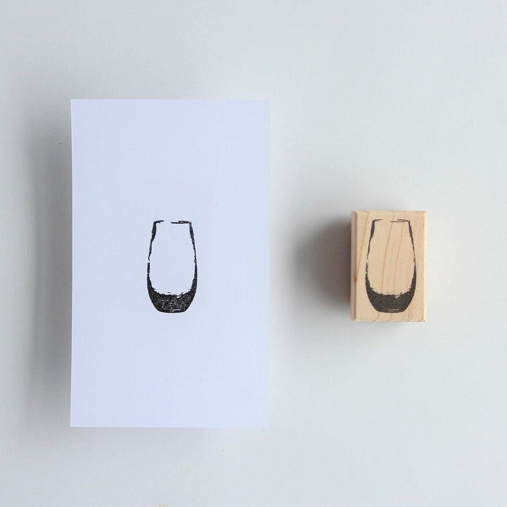 always smile... / Rubber Stamp -Big vase