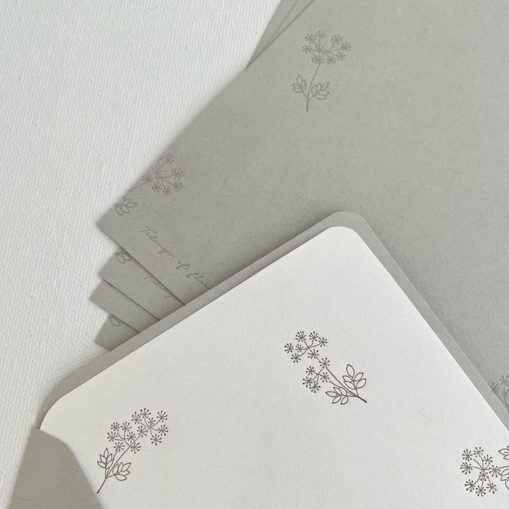 Hutte paper works / Letterpress Leter Set -wild flower/angelica/leaves