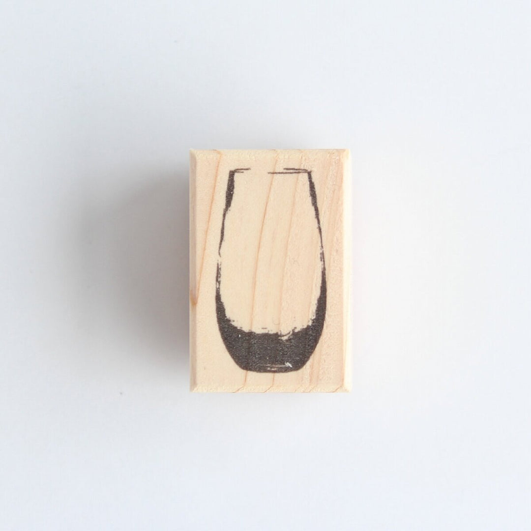 always smile... / Rubber Stamp -Big vase