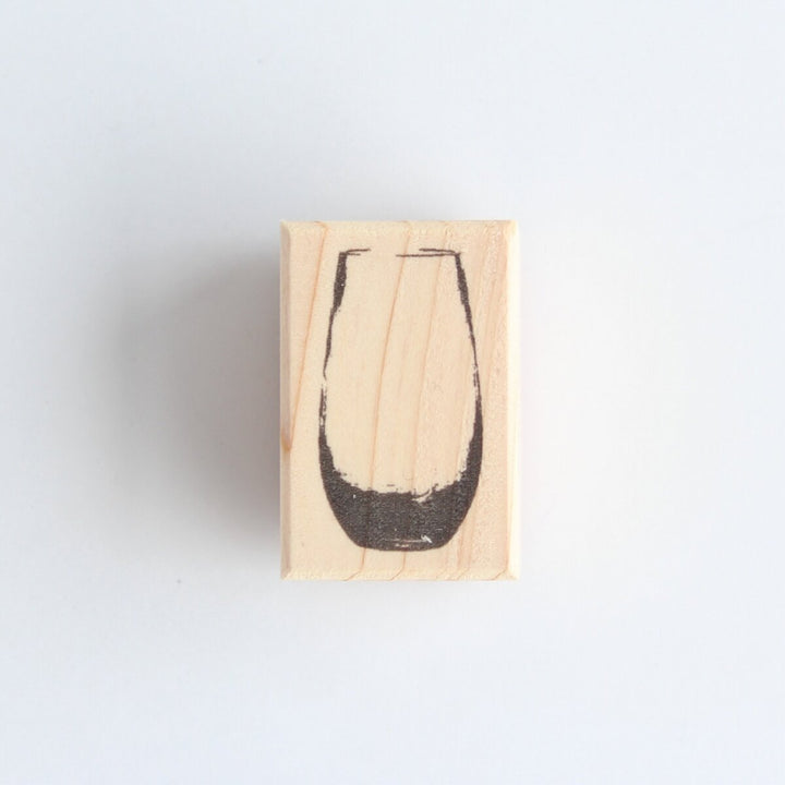 always smile... / Rubber Stamp -Big vase