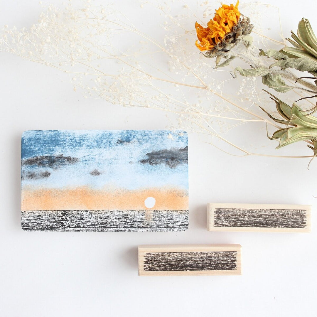 always smile... / Rubber Stamp -Water surface